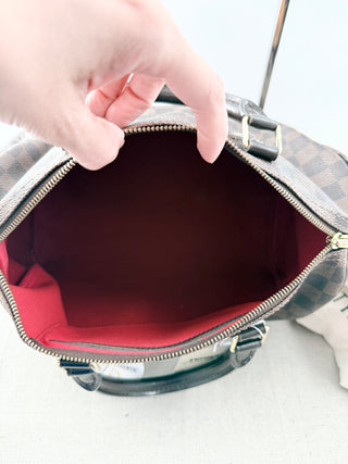 Louis Vuitton speedy 30 damier ebene bag top handle, 30