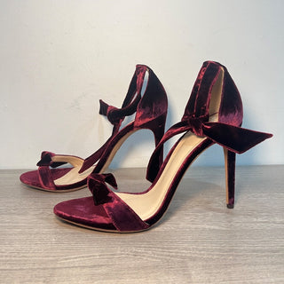 Alexandre Birman Clarita Bow Embellished Velvet Sandals Burgundy Women's EU 41