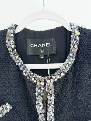 Chanel tweed vest with beading and sequin trim, 38 FR / US 6