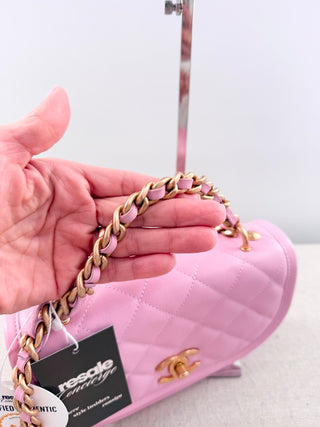Chanel quilted medium messenger flap bag