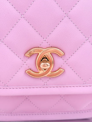 Chanel quilted medium messenger flap bag