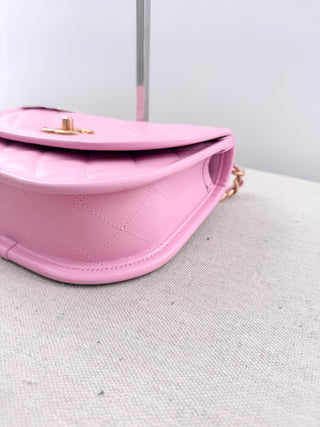 Chanel quilted medium messenger flap bag