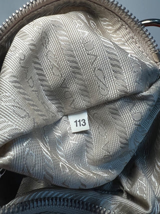 Prada nylon and leather shoulder bag medium size