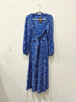 Hipnos embroidered maxi wrap dress, M