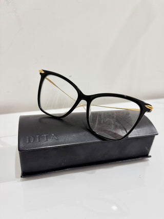 Dita Fearless Oversized Black Acetate Optical Frames Prescription Glasses