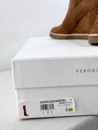 NWT Veronica Beard Andora Knee High Wedge Suede Boots Hazelwoods Womens 8