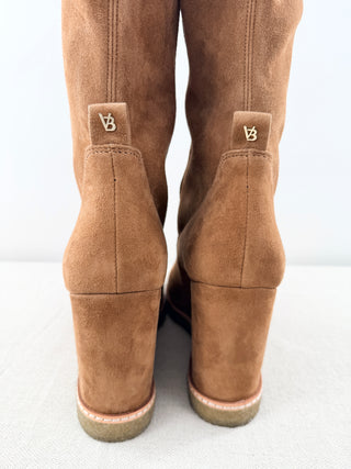 NWT Veronica Beard Andora Knee High Wedge Suede Boots Hazelwoods Womens 8