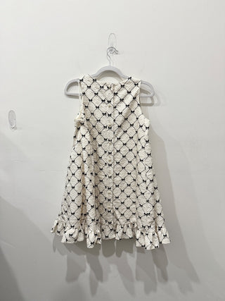 Petal + Pup Bow Print Sleeveless A line Mini Dress Cream/Black Womens Size Small