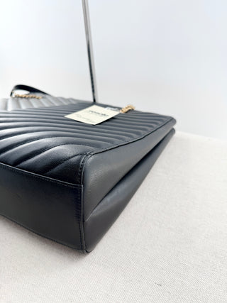 Saint Laurent tribecca large leather shopping bag