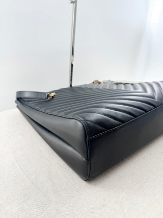 Saint Laurent tribecca large leather shopping bag