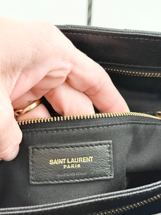 Saint Laurent tribecca large leather shopping bag