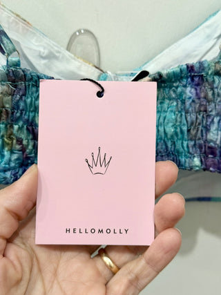 Hello Molly pattern corset crop top, XS