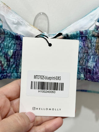 Hello Molly pattern corset crop top, XS