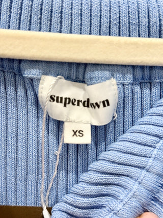 superdown Loraine Off the Shoulder Knit Bodycon Midi Dress Blue Women's Size XS