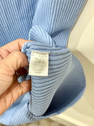 superdown Loraine Off the Shoulder Knit Bodycon Midi Dress Blue Women's Size XS