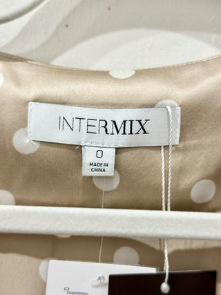 Intermix v neck silk polka dot shirt top, 0