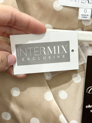 Intermix v neck silk polka dot shirt top, 0