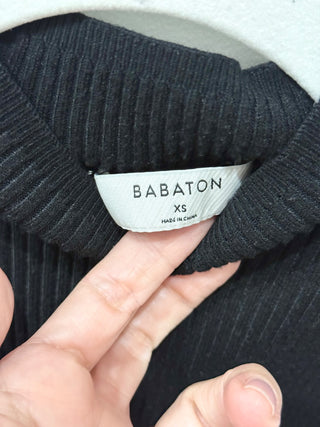 Babaton Compose Sleeveless Knit Cut-Out Bodyon Midi Dress Black Womens Size XS