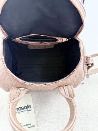 Alexander Wang small leather satchel bag with rose gold studs adn strap