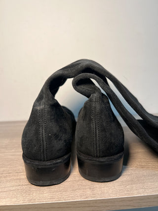 Stuart Weitzman Lowland Suede Pull On Over-The-Knee Boots Black Womens Size US 9