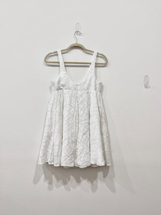 Amanda Uprichard Eloise Textured Mini A-Line Dress Odyssey White Women's Small