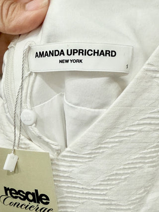 Amanda Uprichard Eloise Textured Mini A-Line Dress Odyssey White Women's Small