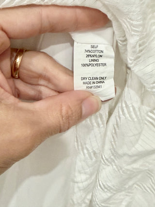 Amanda Uprichard Eloise Textured Mini A-Line Dress Odyssey White Women's Small