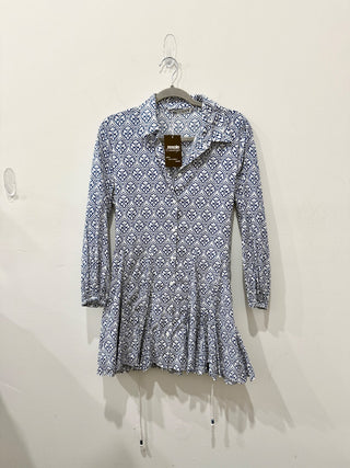 Zara casual pattern mini shirt dress, M