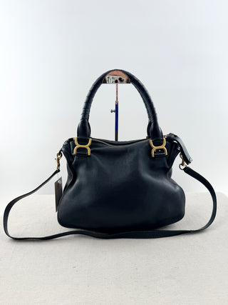 Chloe medium satchel leather marcie bag double carry