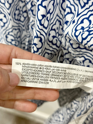Zara casual pattern mini shirt dress, M