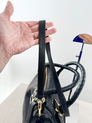 Chloe medium satchel leather marcie bag double carry