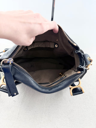 Chloe medium satchel leather marcie bag double carry