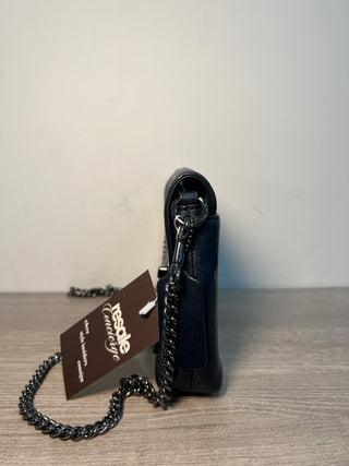 Coach Small Navy Blue Handbag w/chain strap