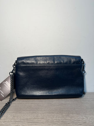 Coach Small Navy Blue Handbag w/chain strap