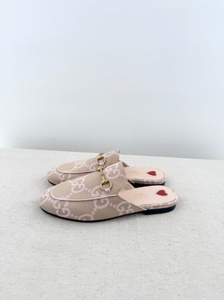 Gucci princeton canvas mules, 37