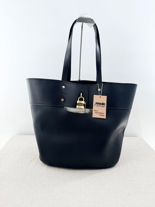 NWT Chloe Aby 100% Cow Leather Large Tote Handbag Black
