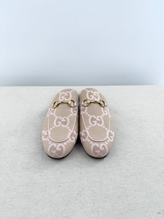 Gucci princeton canvas mules, 37