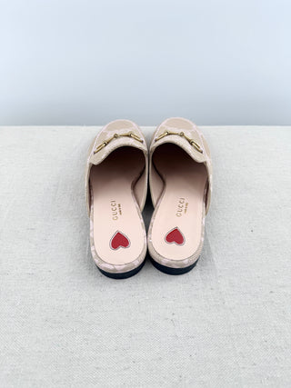 Gucci princeton canvas mules, 37