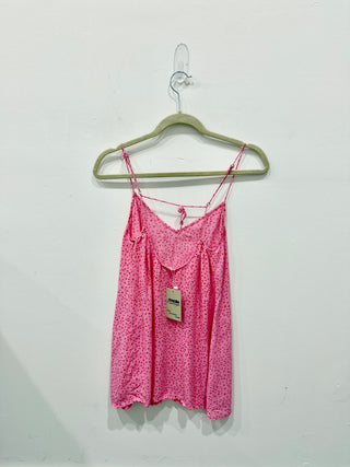 For Love & Lemons Twinkle Star Backless Mini Slip Dress Light Pink Women's Small