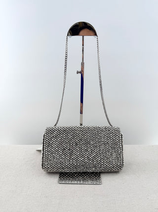 Reiss crystal embellished shoulder bag clutch
