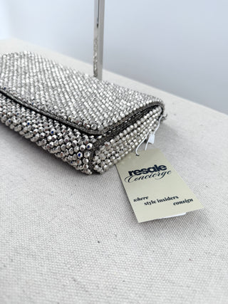 Reiss crystal embellished shoulder bag clutch