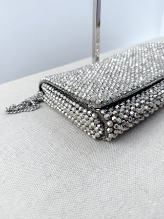 Reiss crystal embellished shoulder bag clutch