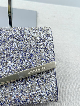 Jimmy Choo emmie crystal embellished clutch bag with chain