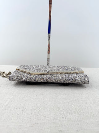 Jimmy Choo emmie crystal embellished clutch bag with chain