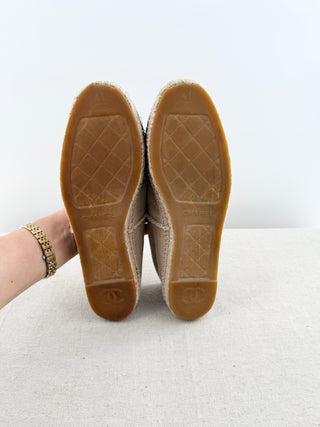 Chanel canvas espadrille CC, 41