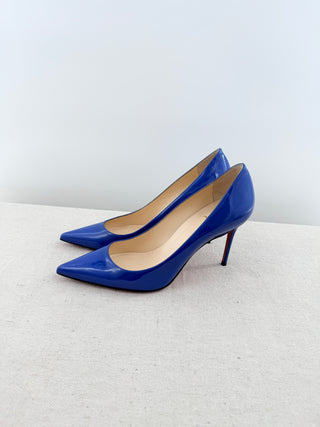 Christian Louboutin pointy heel patent leather pumps, 37