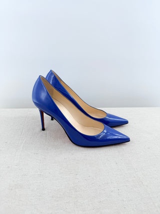 Christian Louboutin pointy heel patent leather pumps, 37