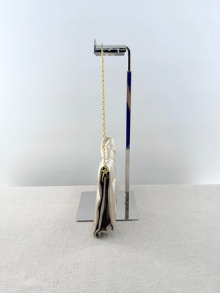 BCBG Max azria satin bow clutch bag with chain strap