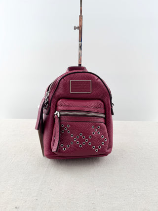 Marc Jacobs mini leather biker grommet backpack with long strap