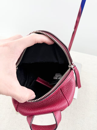 Marc Jacobs mini leather biker grommet backpack with long strap